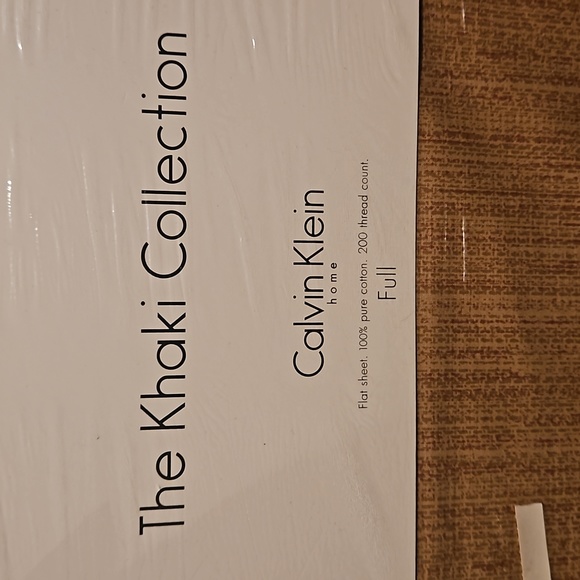 Calvin Klein Home *RARE* The Khaki Collection Full Size Flat Sheet NEW - Picture 3 of 6